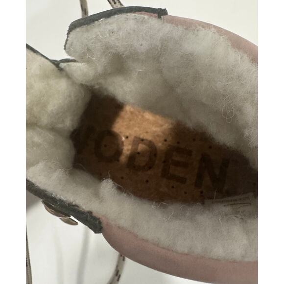NWOT WODEN Iris Nubuck Scandinavian Sneakers Suede Fur Lined Boots Size 5.5 - Picture 8 of 8